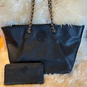 Authentic Tory Burch Leather Bag & Wallet